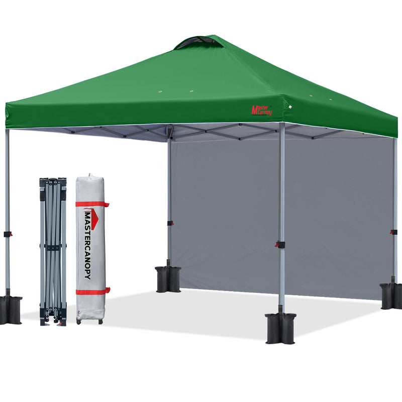 Load image into Gallery viewer, Leisure Sports Durable Ez Pop-Up Canopy Tent with One Sidewall - 8x8, 10x10, 12x12