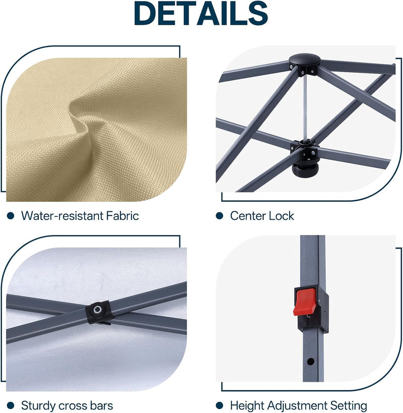 Load image into Gallery viewer, Leisure Sports Pop-Up Canopy Tent with Church Window Sidewalls - 10x10, 10x20