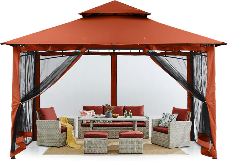 Load image into Gallery viewer, 9x9/11x11/10x12 Outdoor Garden Patio Gazebo with Netting Walls