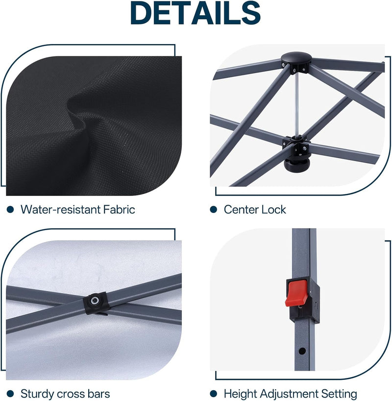 Load image into Gallery viewer, Leisure Sports Pop-Up Canopy Tent with Church Window Sidewalls - 10x10, 10x20