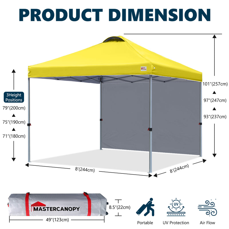 Load image into Gallery viewer, Leisure Sports Durable Pop-Up Canopy Tent with Sidewall - 8x8, 10x10