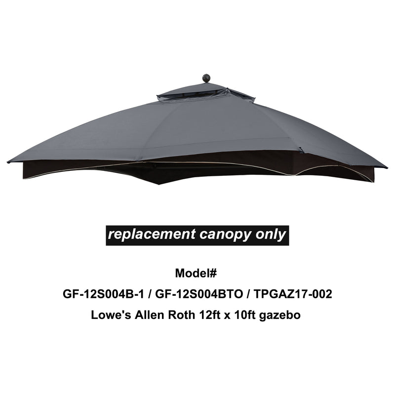 Load image into Gallery viewer, MASTERCANOPY Replacement Canopy Top for Lowe's Allen Roth 10x12 Gazebo #GF-12S004B-1