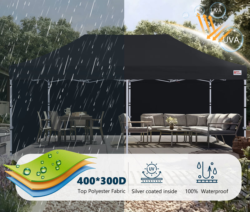 Load image into Gallery viewer, Mastercanopy Core-35 Premium Heavy Duty Instant Canopy Tent with Sidewalls - 10x10, 10x15, 10x20