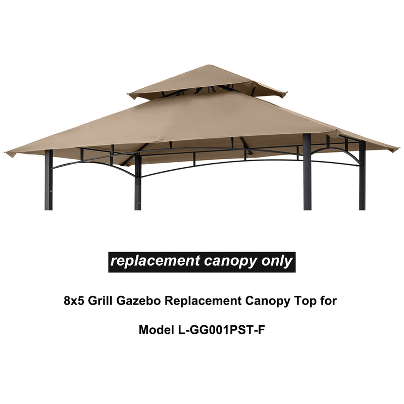 Load image into Gallery viewer, MASTERCANOPY 8x5 Grill Gazebo Replacement Canopy Top for Model L-GG001PST-F