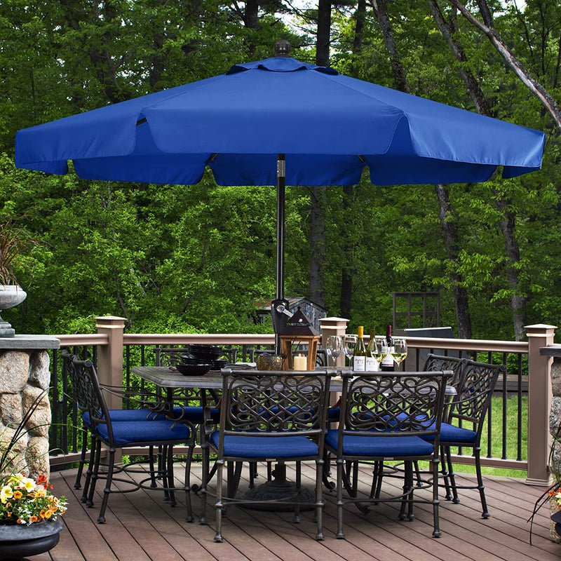 Load image into Gallery viewer, MASTERCANOPY Valance Patio Umbrella for Outdoor Table Market 6/8 Ribs