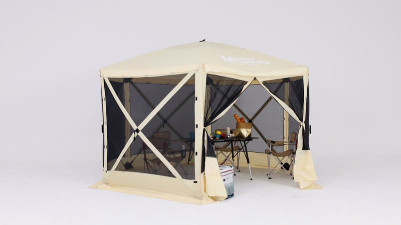 Load and play video in Gallery viewer, 10x10/12x12 Portable Screen House Room Pop up Gazebo Outdoor Camping Tent