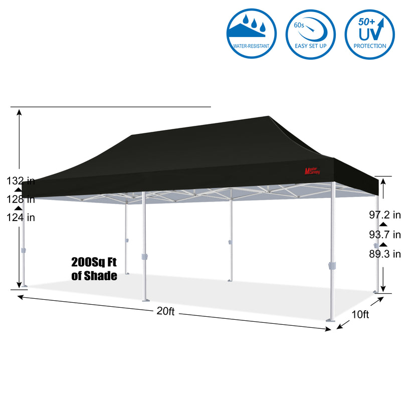 Load image into Gallery viewer, Mastercanopy Core-35 Premium Heavy Duty Instant Canopy Tent - 10x10, 10x15, 10x20
