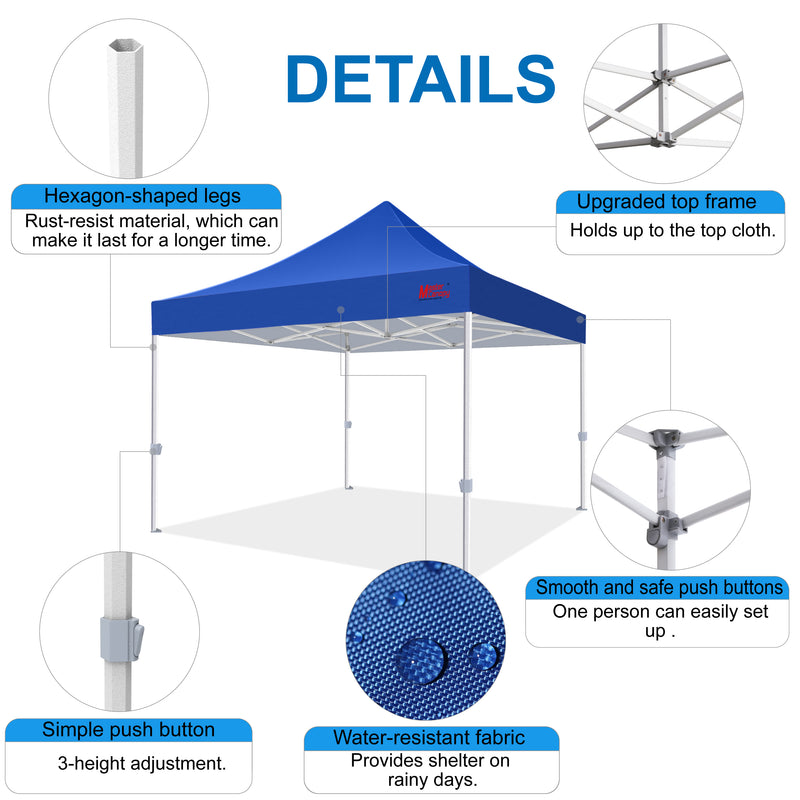 Load image into Gallery viewer, Mastercanopy Core-35 Premium Heavy Duty Instant Canopy Tent - 10x10, 10x15, 10x20
