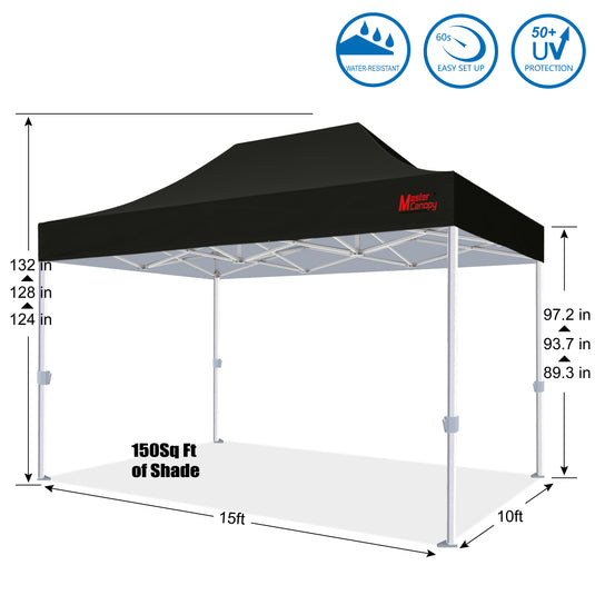 Mastercanopy Core-35 Premium Heavy Duty Instant Canopy Tent - 10x10, 10x15, 10x20
