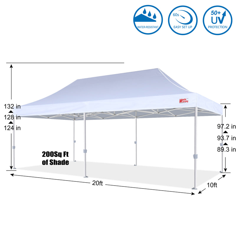 Load image into Gallery viewer, Mastercanopy Core-35 Premium Heavy Duty Instant Canopy Tent - 10x10, 10x15, 10x20
