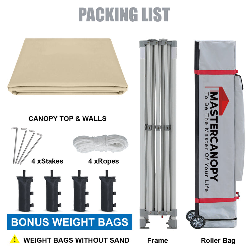 Load image into Gallery viewer, Mastercanopy Lite-30 Commercial Canopy Tent with Sidewalls - 10x10, 10x15, 10x20
