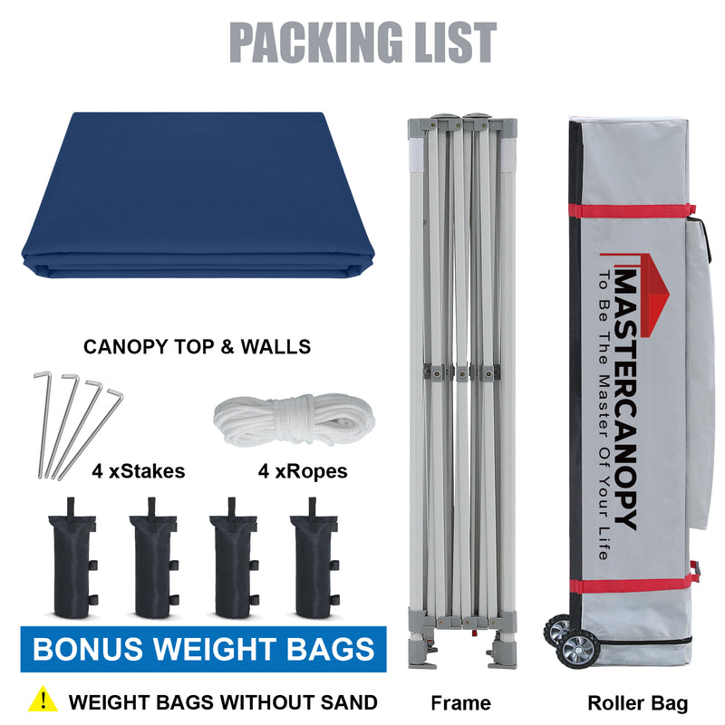 Load image into Gallery viewer, Mastercanopy Lite-30 Commercial Canopy Tent with Sidewalls - 10x10, 10x15, 10x20
