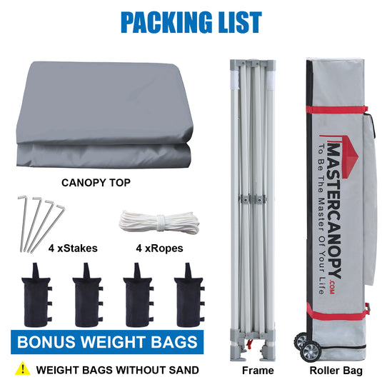 Mastercanopy Core-35 Premium Heavy Duty Instant Canopy Tent - 10x10, 10x15, 10x20