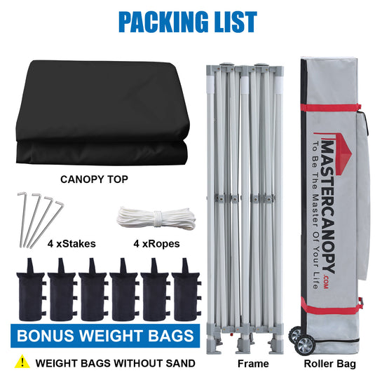 Mastercanopy Core-35 Premium Heavy Duty Instant Canopy Tent - 10x10, 10x15, 10x20