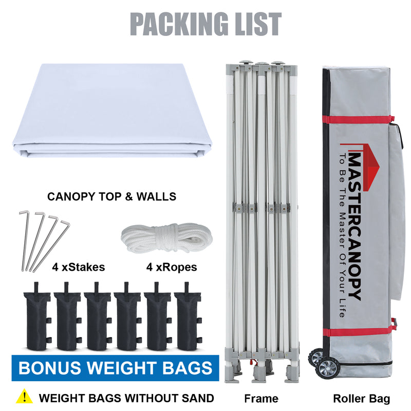 Load image into Gallery viewer, Mastercanopy Lite-30 Commercial Canopy Tent with Sidewalls - 10x10, 10x15, 10x20
