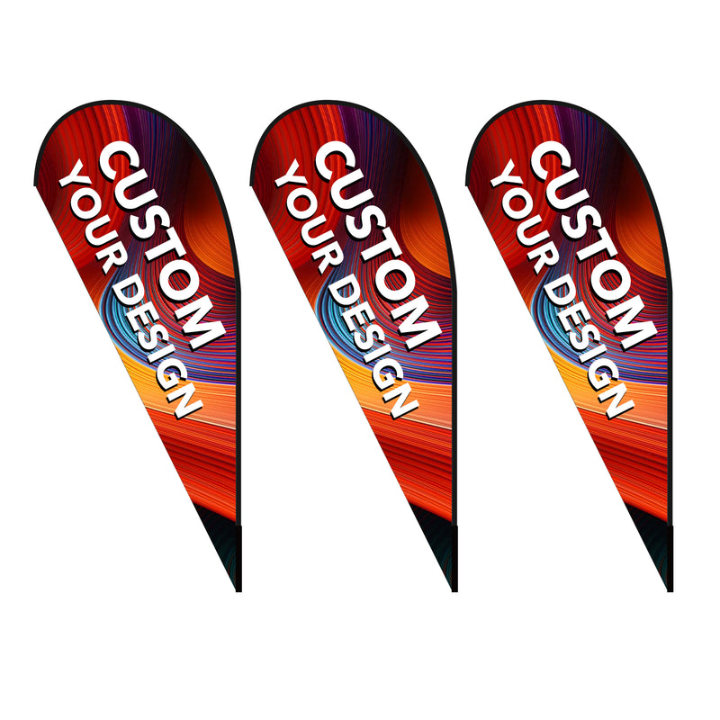 Load image into Gallery viewer, Custom Teardrop Feather Rectangle Blade Flag Panel Only 8 FT, 10 FT, 12 FT
