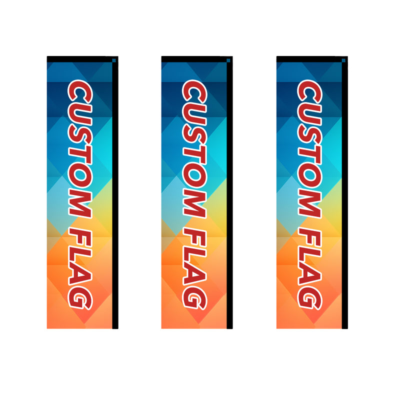 Load image into Gallery viewer, Custom Rectangle Flag 8 FT, 10 FT, 12 FT (1 Flag)
