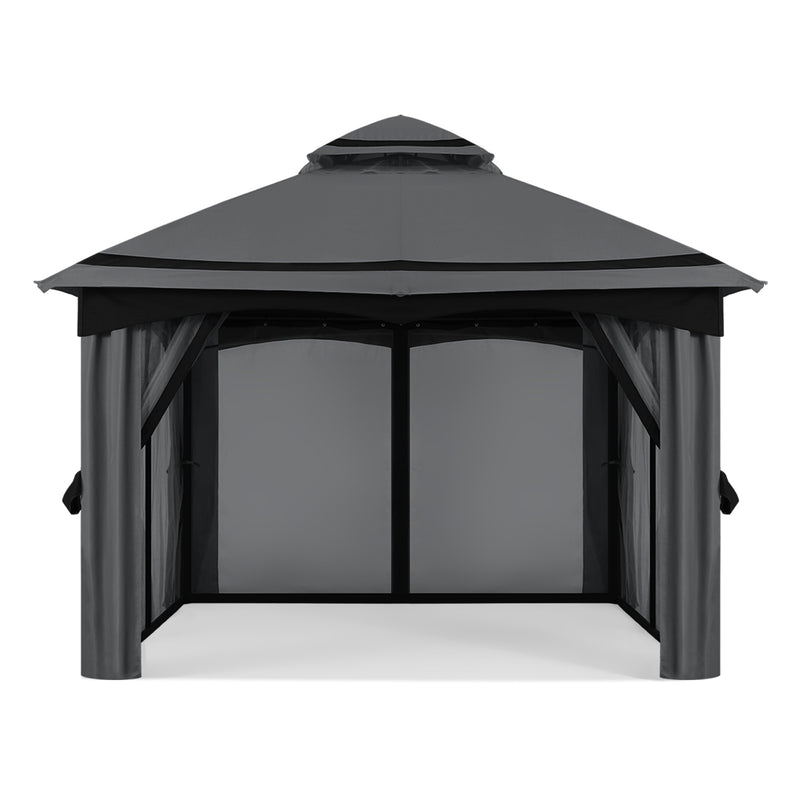 Load image into Gallery viewer, 8x8/10x10/10x12 Outdoor Double Soft-Top Patio Gazebo with Mosquito Netting
