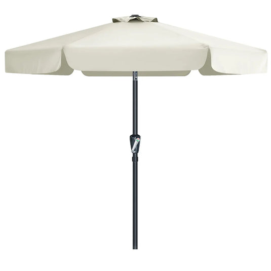 MASTERCANOPY Valance Patio Umbrella for Outdoor Table Market 6/8 Ribs