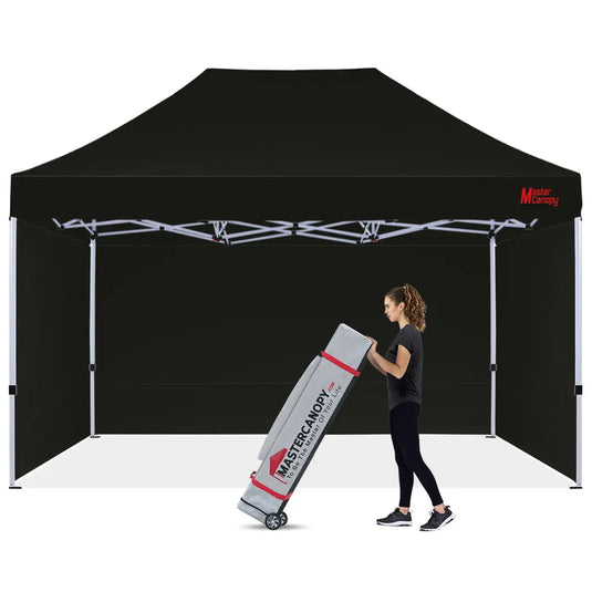 Mastercanopy Lite-30 Commercial Pop-Up Canopy Tent with Sidewalls-CA - 10x15, 10x20