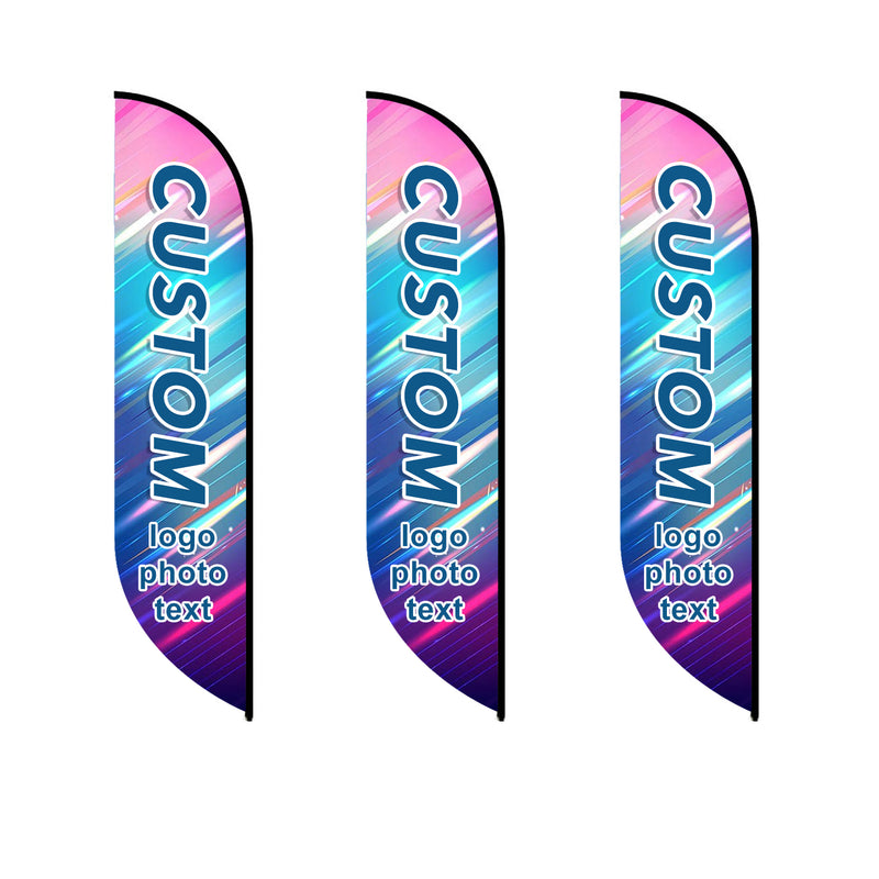 Load image into Gallery viewer, Custom Teardrop Feather Rectangle Blade Flag Panel Only 8 FT, 10 FT, 12 FT
