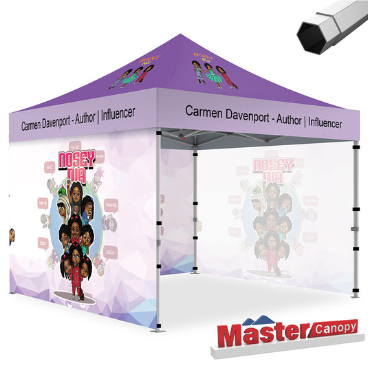 Mastercanopy Lite-30/Core-35 Commercial Custom Canopy Tent 10x10 Deluxe Easy Pop‑up with 3 Sidewalls
