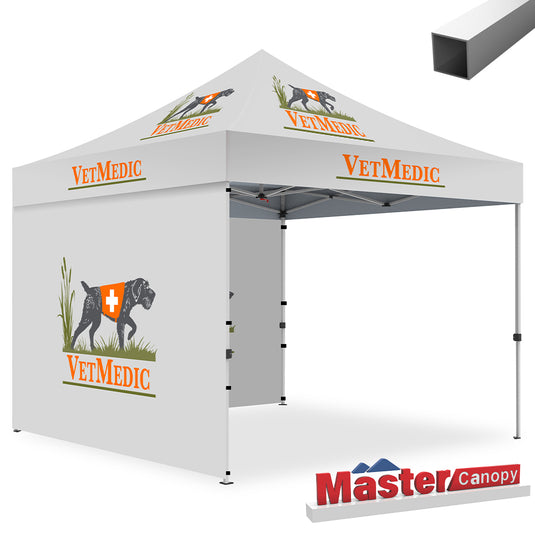 Mastercanopy Lite-30 Custom Canopy Tent Deluxe Easy Pop‑up Personalized 10x10, 10x15, 10x20