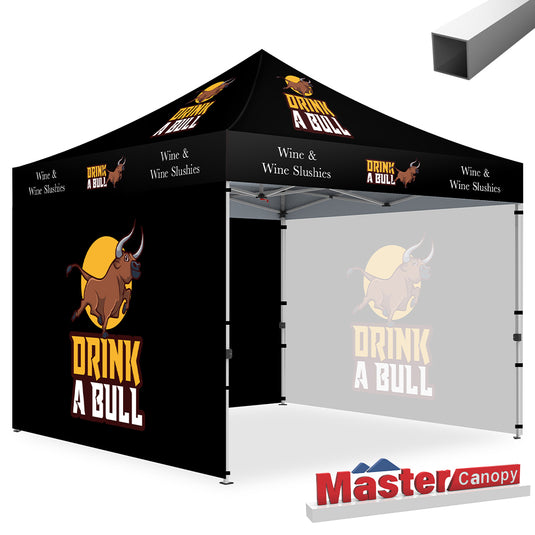Mastercanopy Lite-30/Core-35 Commercial Custom Canopy Tent 10x10 Deluxe Easy Pop‑up with 3 Sidewalls