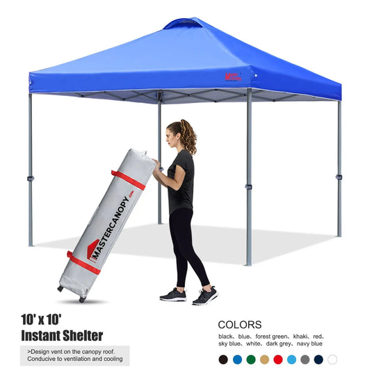 Leisure Sports Durable Ez Pop-Up Canopy Tent with Vented Top-CA - 8x8, 10x10