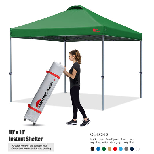 Leisure Sports Durable Ez Pop-Up Canopy Tent with Vented Top - 8x8, 10x10, 12x12
