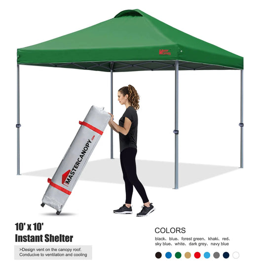 Leisure Sports Durable Ez Pop-Up Canopy Tent with Vented Top-CA - 8x8, 10x10