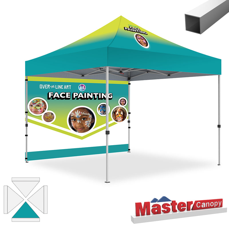 Load image into Gallery viewer, Mastercanopy Lite-30 Custom Canopy Tent Deluxe Easy Pop‑up Personalized 10x10, 10x15, 10x20
