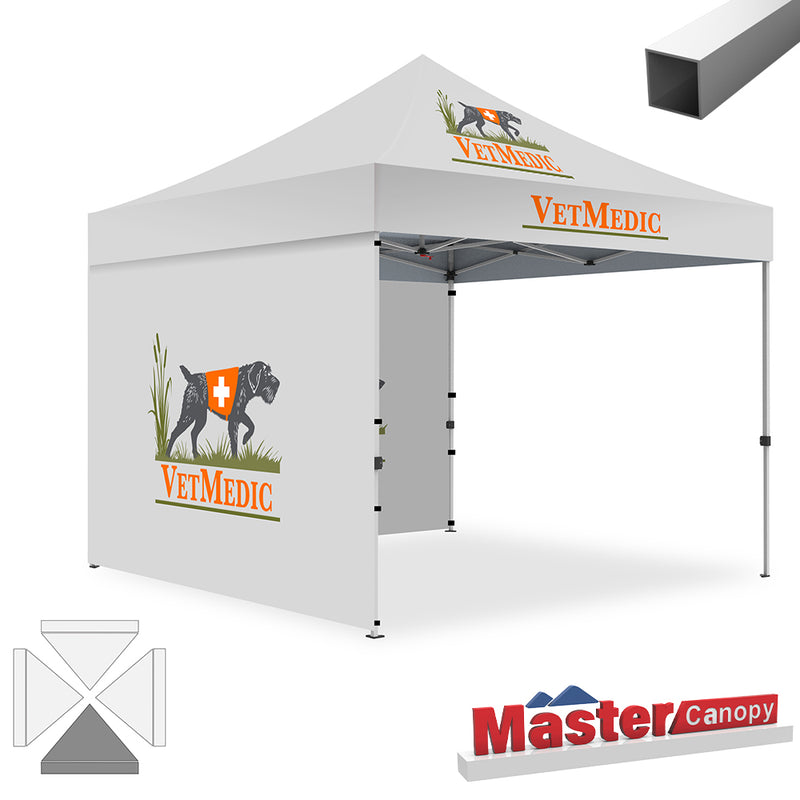 Load image into Gallery viewer, Mastercanopy Lite-30 Custom Canopy Tent Deluxe Easy Pop‑up Personalized 10x10, 10x15, 10x20
