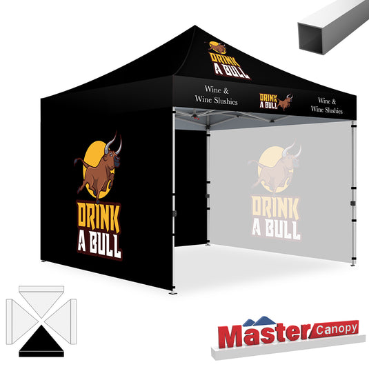 Mastercanopy Lite-30 Custom Canopy Tent Deluxe Easy Pop‑up Personalized 10x10, 10x15, 10x20