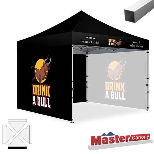 Mastercanopy Lite-30 Custom Canopy Tent Deluxe Easy Pop‑up Personalized 10x10, 10x15, 10x20