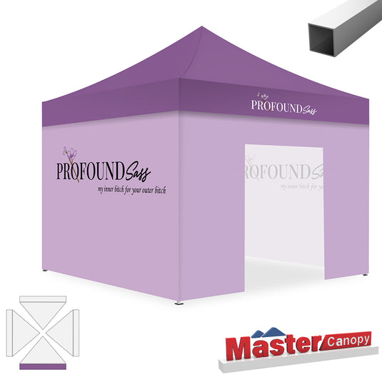Mastercanopy Lite-30 Custom Canopy Tent Deluxe Easy Pop‑up Personalized 10x10, 10x15, 10x20