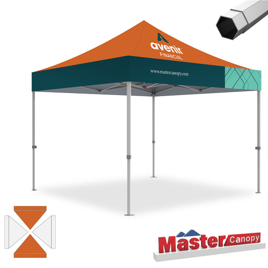 Mastercanopy Core-35 Custom Canopy Tent Heavy Duty Pop‑up Personalized 10x10, 10x15, 10x20