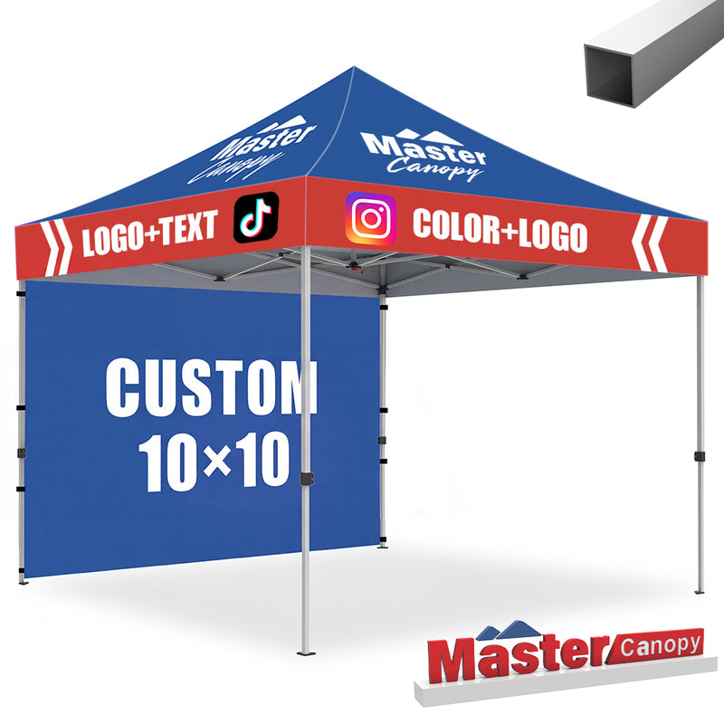 Load image into Gallery viewer, Mastercanopy Lite-30 Custom Canopy Tent Deluxe Easy Pop‑up Personalized 10x10, 10x15, 10x20
