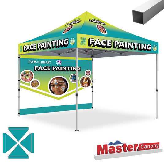 Mastercanopy Lite-30 Custom Canopy Tent Deluxe Easy Pop‑up Personalized 10x10, 10x15, 10x20