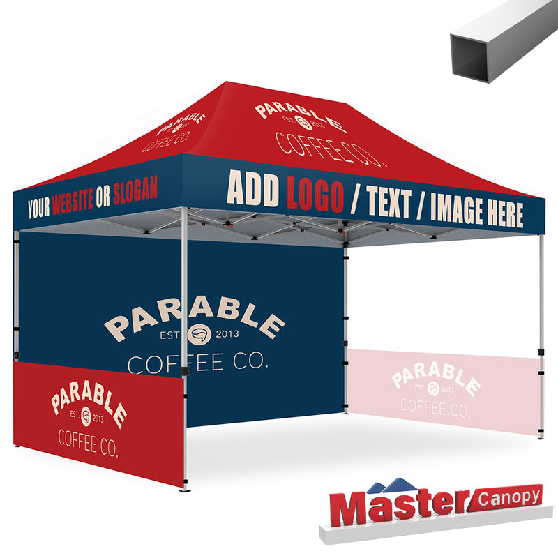 Load image into Gallery viewer, Mastercanopy Lite-30 Custom Canopy Tent Deluxe Easy Pop‑up Personalized 10x10, 10x15, 10x20
