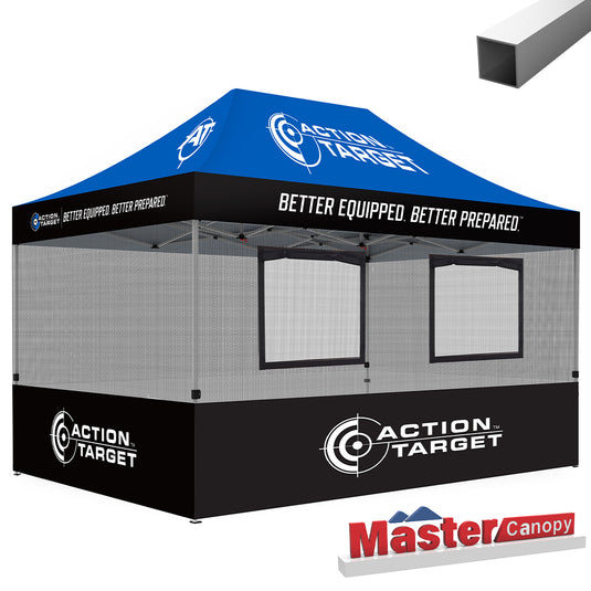 Custom Canopy Tent Food Booth with Serving Windows & Mesh