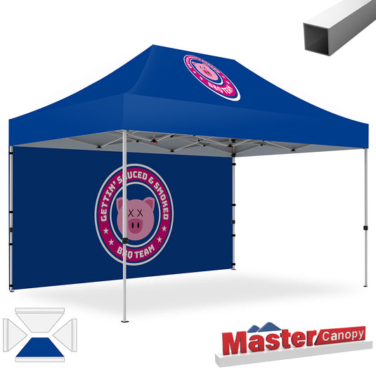 Mastercanopy Lite-30 Custom Canopy Tent Deluxe Easy Pop‑up Personalized 10x10, 10x15, 10x20