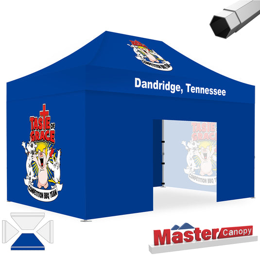 Mastercanopy Core-35 Custom Canopy Tent Heavy Duty Pop‑up Personalized 10x10, 10x15, 10x20