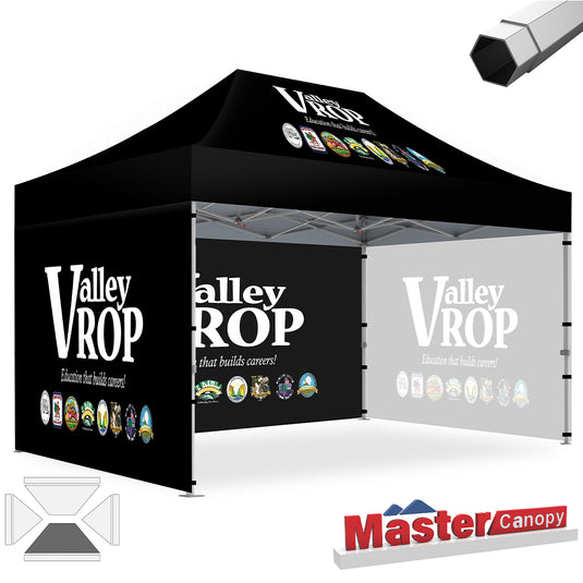 Mastercanopy Core-35 Custom Canopy Tent Heavy Duty Pop‑up Personalized 10x10, 10x15, 10x20
