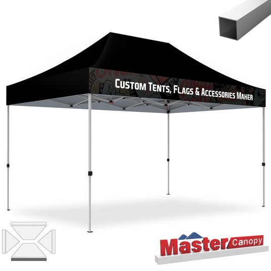 Mastercanopy Lite-30 Commercial Custom Canopy Tent 10x15 Easy Pop‑up Personalized