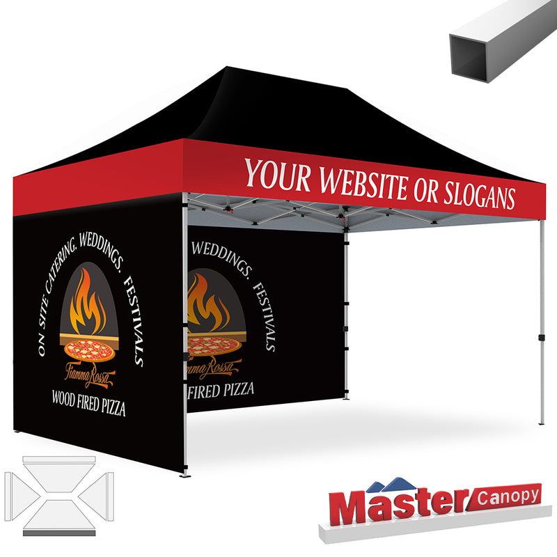 Load image into Gallery viewer, Mastercanopy Lite-30 Custom Canopy Tent Deluxe Easy Pop‑up Personalized 10x10, 10x15, 10x20
