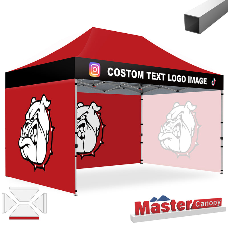 Load image into Gallery viewer, Mastercanopy Lite-30 Custom Canopy Tent Deluxe Easy Pop‑up Personalized 10x10, 10x15, 10x20
