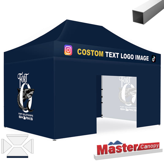 Mastercanopy Lite-30 Commercial Custom Canopy Tent 10x15 Easy Pop‑up Personalized