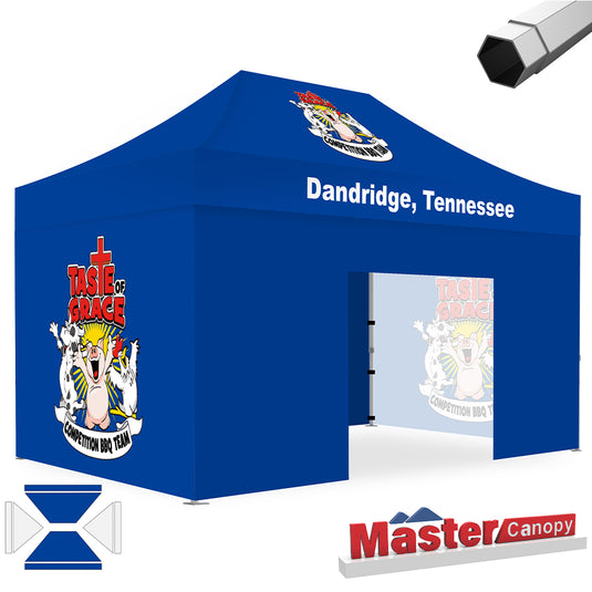 Mastercanopy Core-35 Custom Canopy Tent Heavy Duty Pop‑up Personalized 10x10, 10x15, 10x20