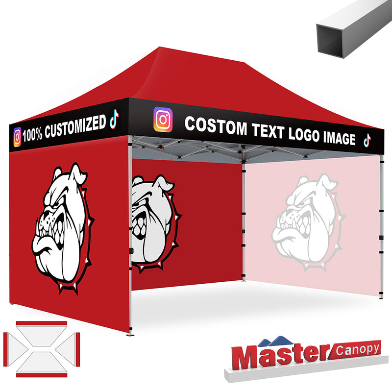 Load image into Gallery viewer, Mastercanopy Lite-30 Custom Canopy Tent Deluxe Easy Pop‑up Personalized 10x10, 10x15, 10x20

